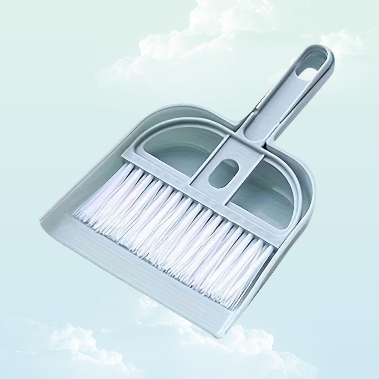 Pastel blue dustpan and brush set for guinea pig cage cleaning — My Sleepy Friend