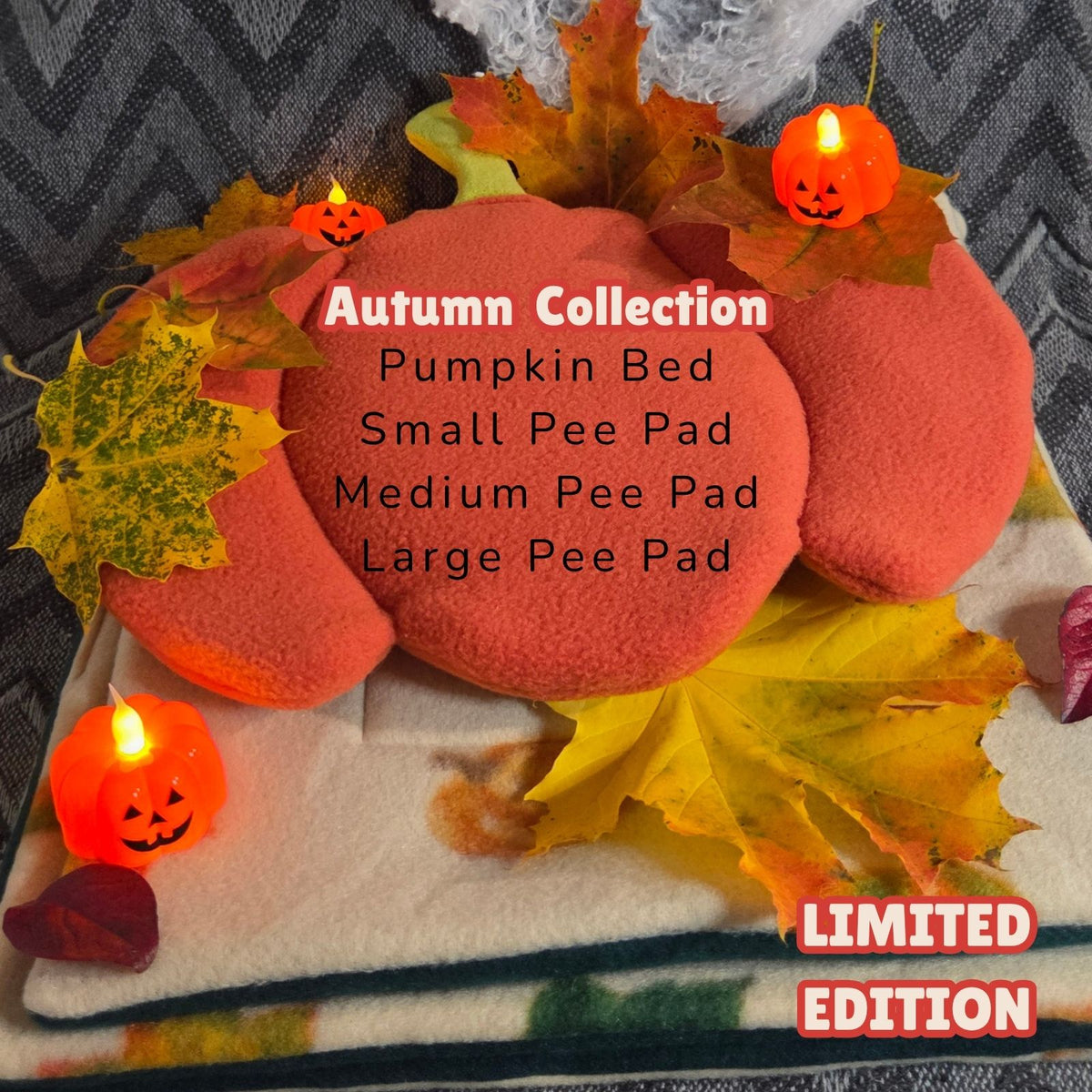 Limited Stock Available for Pumpkin Beds and Pee Pads