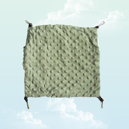 Double Layer Minky Fleece Hammock Dusty Mint and White - Above