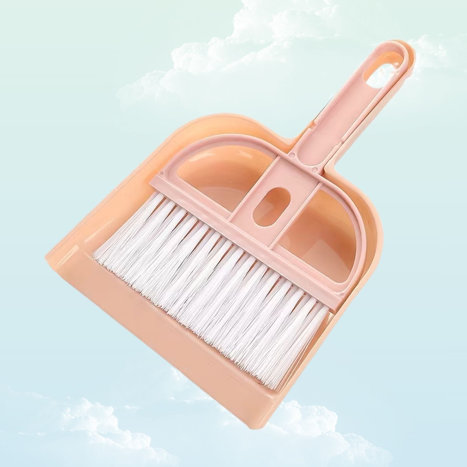 Pastel pink dustpan and brush set for guinea pig cage cleaning — My Sleepy Friend