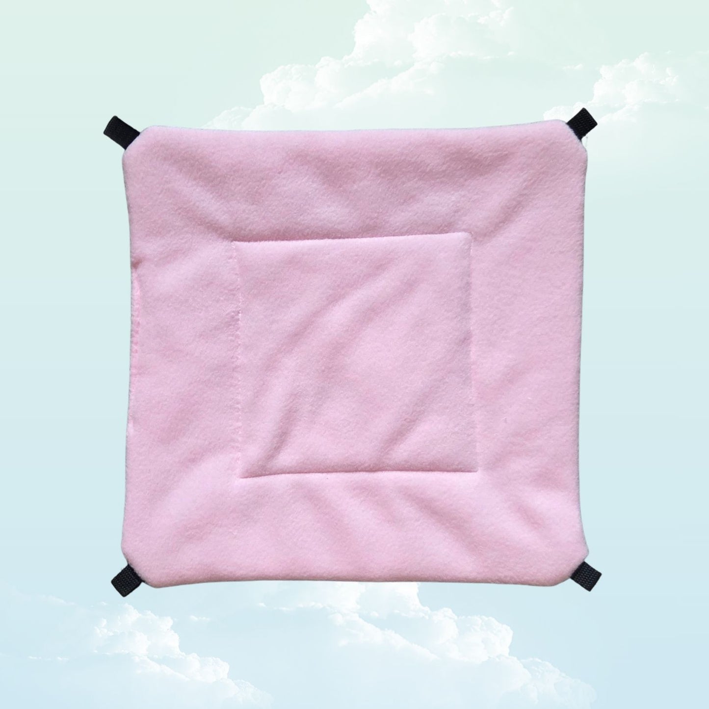 Handmade Reversible Snuggle Hammock for Small Animals - Pink Fleece