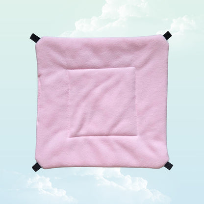 Handmade Reversible Snuggle Hammock for Small Animals - Pink Fleece