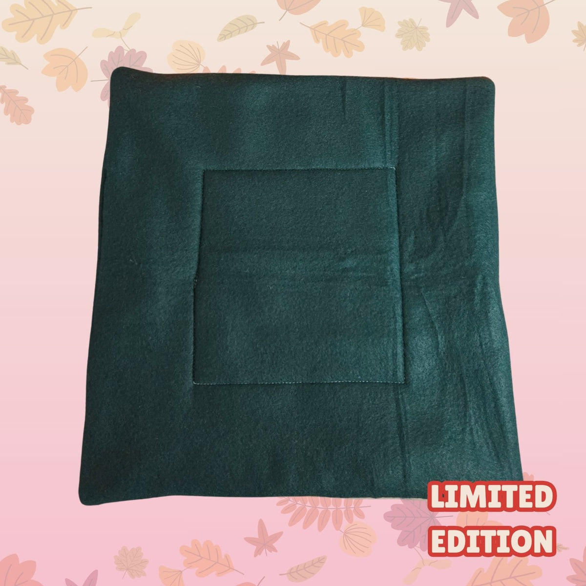 Handmade medium 33x33cm guinea pig pee pad dark emerald green