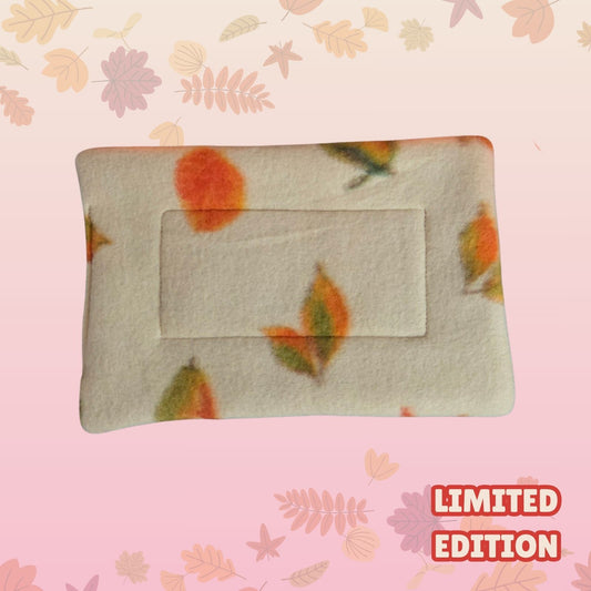 Handmade small 17x25cm guinea pig pee pad with autumn leaves print