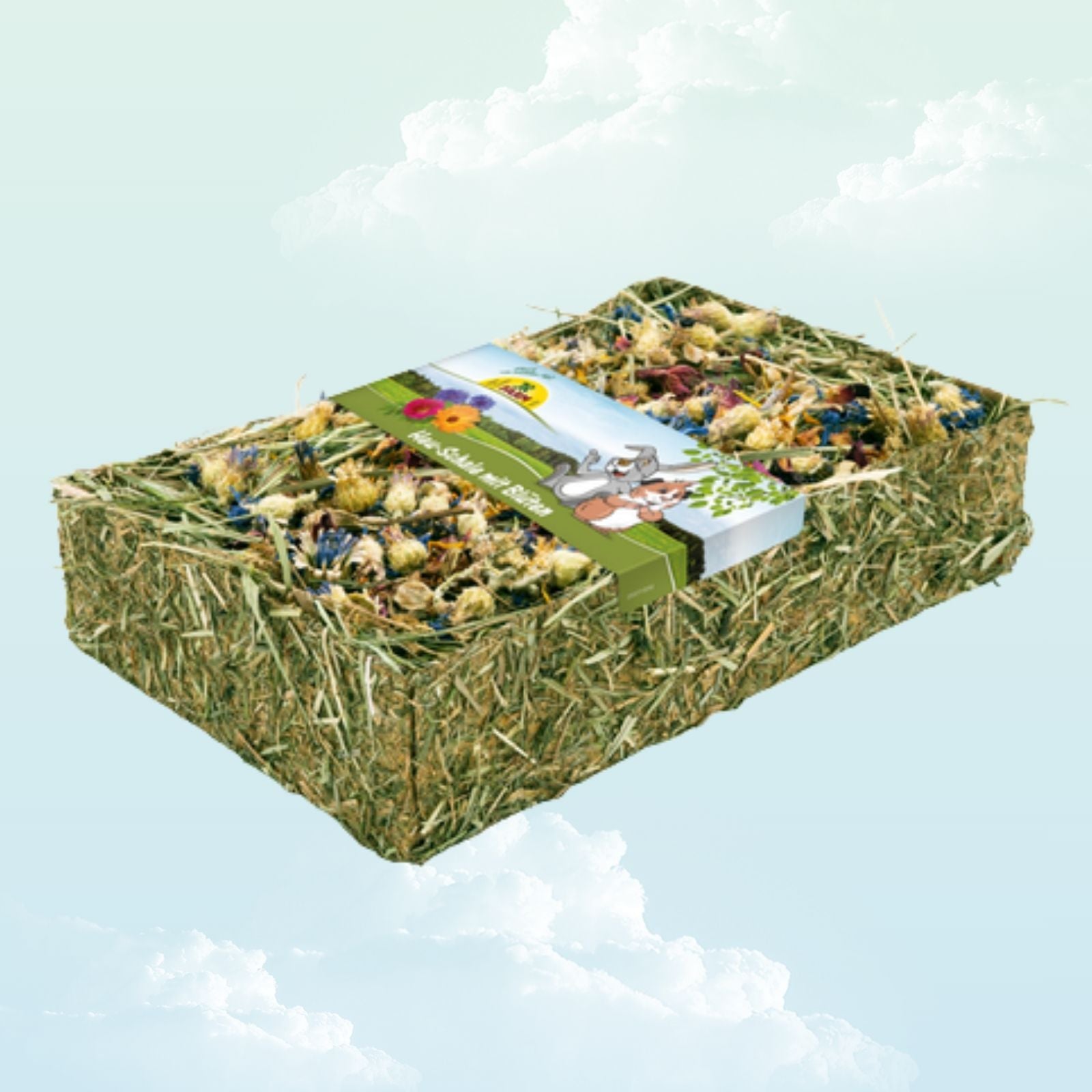 Hay rack with dried flowers enrichment treat for guinea pigs - My Sleepy Friend