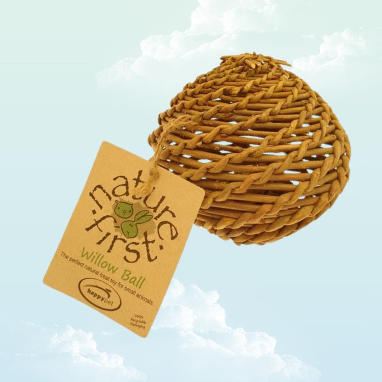 Natural willow ball enrichment toy for guinea pigs — My Sleepy Friend