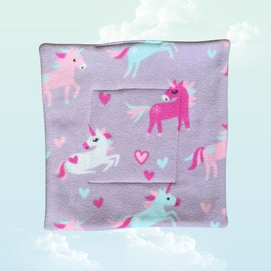 Handmade Absorbent Pee Pad Medium 33x33cm - Purple Unicorns