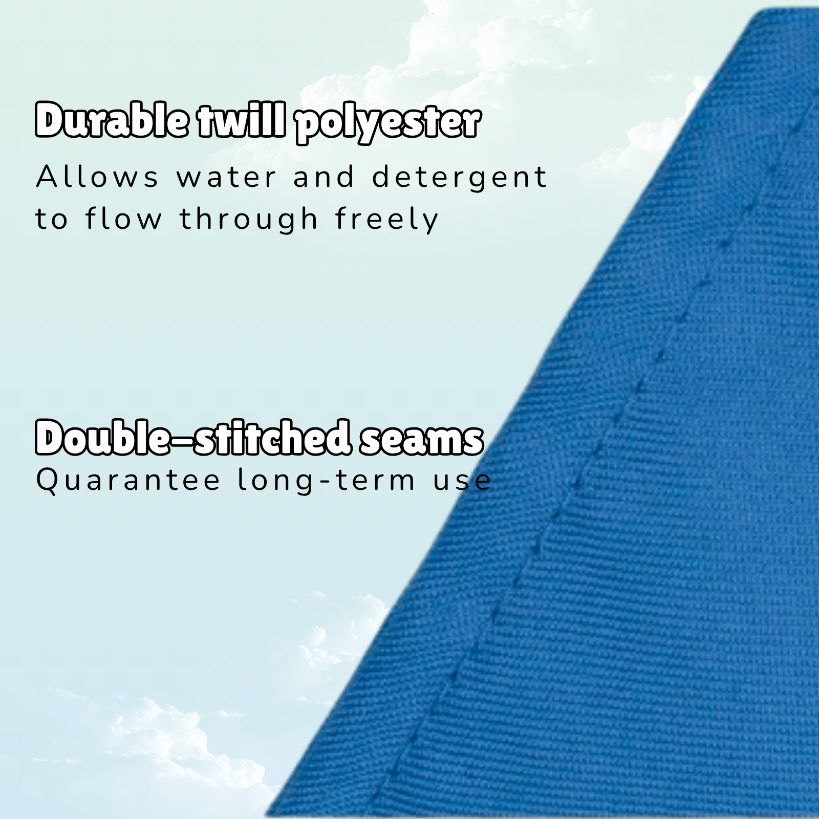 Pet Laundry Bag Details Material Blue