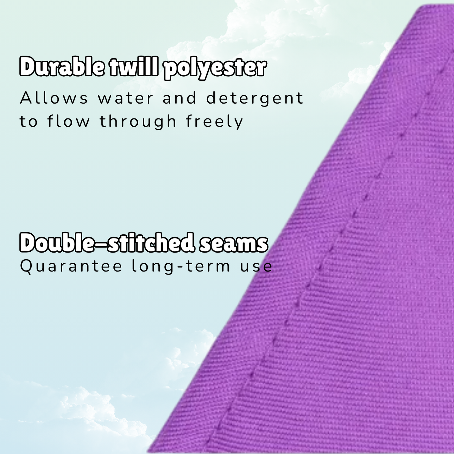 Pet Laundry Bag Details Material Purple