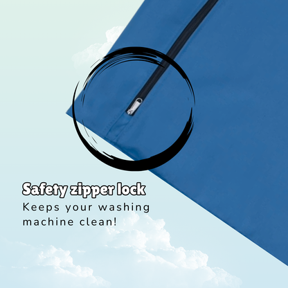 Pet Laundry Bag Details Zipper Blue