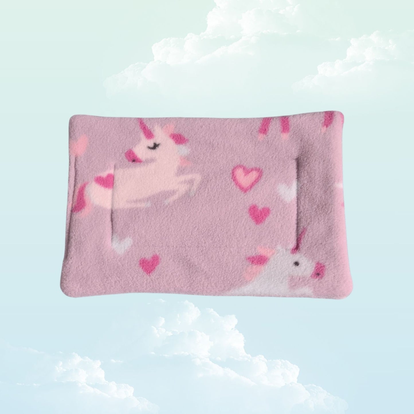Handmade Absorbent Pee Pad Small 17x25cm - Purple Unicorns